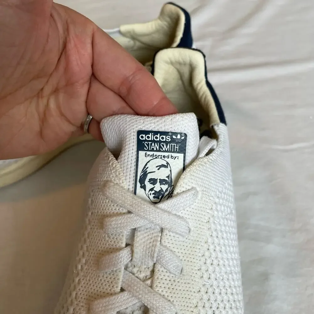 Adidas Stan Smith white woven sneakers.  Size 5